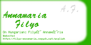 annamaria filyo business card